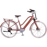 eGO Movement E-Bike EGO MOVEMENT "Classic 25 Cleopatra Trapez 45 cm Bronze 28"" E-Bikes Gr. 45 cm, 28 Zoll (71,12 cm), braun (bronzefarben) E-Bikes