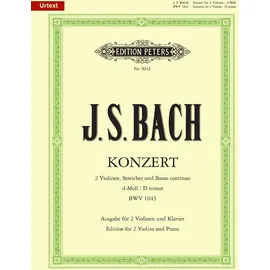 ISBN Konzert für 2 Violinen, Streicher und Basso continuo d-Moll BWV 1043 / URTEXT