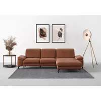 Ecksofa SIT & MORE "Cabana L-Form", rosa (kupfer), B:301cm H:84cm T:195cm, 95% Polyester, 5% Polyamid, Sofas, Ecksofa, Recamiere, wahlweise mit Sitztiefen-, Armlehnen- und Kopfteilfunktion