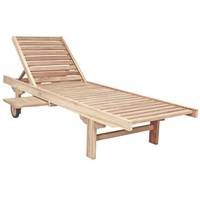 Sonnenliege Gartenliege Liegestuhl Liege Relaxliege Holz Teak mit Ablagebord