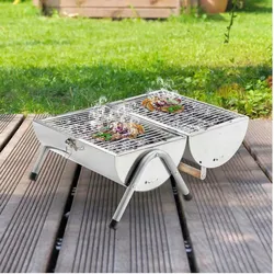 Haushalt International Edelstahl Picknick Grill Tischgrill Klappgrill