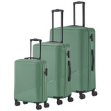 Travelite Bali Kofferset 55/67/77 cm 4 Rollen - Dunkelgrün