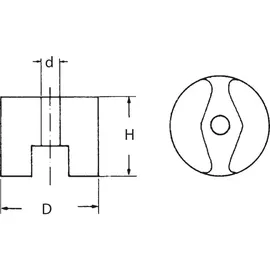einkaufsbüro deutscher eisenhändler gmbh Fortis Knopfmagnet 31,8x25,4mm