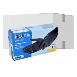 Hygostar HYGOSTAR® Nitrilhandschuhe puderfrei, schwarz Größe S