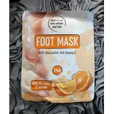 Fußmaske " Orange " Foot Mask Fußpeeling  Sheabutter für weiche Füße 1 Paar  Neu