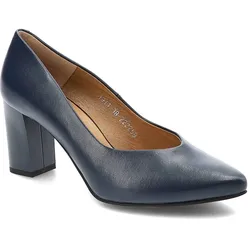 Dunkelblaue Halbschuhe Clasicco Elegante Lederschuhe Mit Absatz, 41