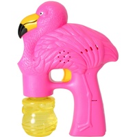 Flamingo Seifenblasenpistole mit Musik und Licht in rosa - Seifenblasen Pistole Seifenblasenset Seifenblasenspender