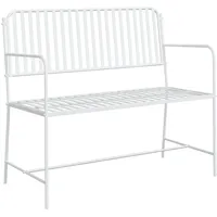 VidaXL Bank Weiß Metall 103,5 x 51,5 x 90