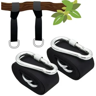 AMANKA 300kg Schaukel Befestigung 2 Gurte 300x5 cm Baum Aufhängung mit Karabiner Haken