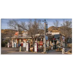 Artland Glasbild »Tankstelle an der Route 66 in Arizona«, Gebäude, (1 St.), in verschiedenen Größen Artland Farbe Bild(er): bunt