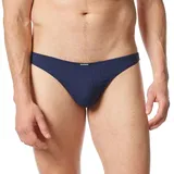 Bruno Banani String "CHECK LINE 2.0 STRING", Herren, Gr. 8 (XXL), blau (marine karo), Obermaterial: 90% Polyamid, 7% Elasthan, 3% sonstige Fasern, kariert, bequem, Unterhosen String