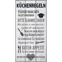 Bild KÜCHENREGELN - grau