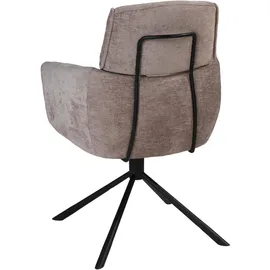 MCA Furniture Esszimmerstuhl QUEBEC Stoff taupe schwarz