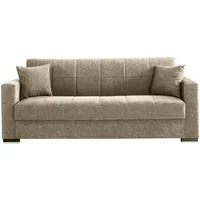 Fermart.it 3-Sitzer-Container-Schlafsofa, 212 x 80 x 87h cm, Farbe Beige