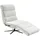 KAWOLA Relaxliege ALINA Cord 360° drehbar 80 x 100 x 200 cm Weiß mit Kissen