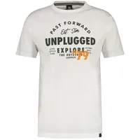 LERROS T-Shirt »LERROS Unifarbenes T-Shirt mit Print« Lerros BROKEN WHITE - S