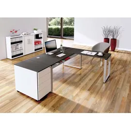 Kerkmann Schreibtisch Architekt BxTxH 180x180x75cm (mit Anbautisch) anthrazit
