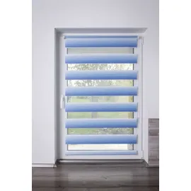 K-HOME Doppelrollo Madrid 45 x 200 cm Farbverlauf/Blau