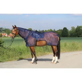Euroriding Ausreit-Fliegendecke mit Fransen 165 cm XXL Blau