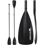 Abahub SUP Paddel / 2 in 1 Sup Kajak Paddel Aluminium Einstellbares Stand Up Paddle für Paddleboard, Aluminiumlegierung PU-beschichtete Schaft 172-213cm Kunststoff Nylon Klinge (4 Piece-Black)