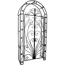 Garden Pleasure Rankbogen mit Tor 108 x 40 cm Braun