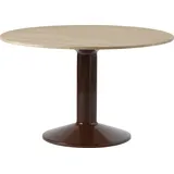 Muuto Midst Tisch, 120 cm, Eiche geölt Ø dunkelrot