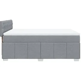vidaXL Boxspringbett 140 x 200 cm Hellgrau