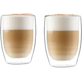 Klarstein Jesolo doppelwandige Thermogläser 350 ml handgemacht Borosilikatglas Klarglas