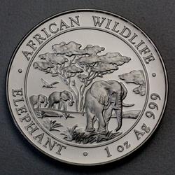 Silbermünze 1oz Elefant 2012 African Wildlife (Somalia)
