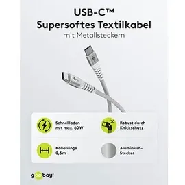goobay USB-C 0,5 m Weiß