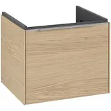 Villeroy & Boch Subway 3.0 Waschtisch-Unterschrank C57900VJ 52,3x42,9x44,75cm, ohne LED/Griff Aluminium glänzend, nordic oak