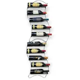 DanDiBo Ambiente Flaschenregal 2er Set Metall Schwarz