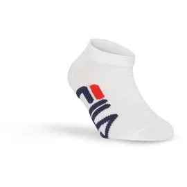 Fila Sneakersocken FILA "JUNIOR UNISEX INVISIBLE SOCKS", Mädchen, Gr. 23-26, weiß, diverse Faserarten, unifarben mit Farbeinsatz, normal, Socken Sneakersocken, mit Logoschriftzug seitlich