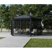 CANOPIA Insektenschutznetz für sechseckigen Pavillon 1 Stück 2,25 x 2,35 m Grau