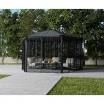 CANOPIA Insektenschutznetz für sechseckigen Pavillon 1 Stück 2,25 x 2,35 m Grau