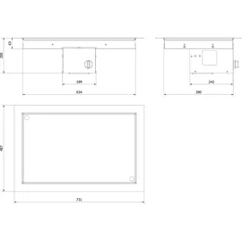 Kratki Gasfeuerstelle Outdoor AQF7 73,1x48,7 13 kW Propan-Butan