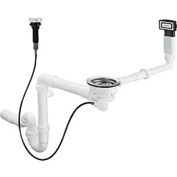 hansgrohe Ab- und Überlaufgarnitur 43937000 chrom, automatisch, für Einzelbecken Granit