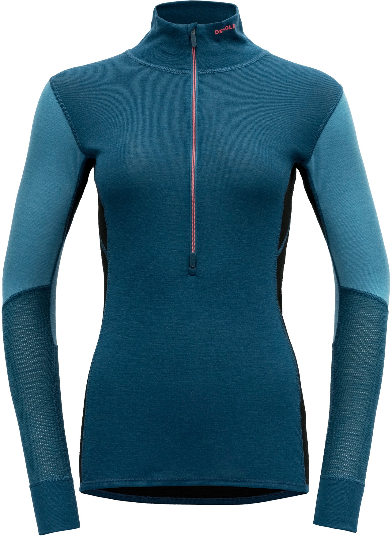 DEVOLD WOOL MESH 190 ZIP NECK WMN - Damen Funktionsunterhemd blau - M