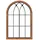 Costway Wandspiegel mit Fensteroptik 60 x 90 cm Braun