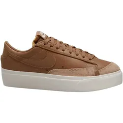 NIKE Damen Freizeitschuhe W BLAZER LOW PLATFORM, DK DRIFTWOOD/DK DRIFTWOOD-HEMP, 40