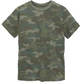 Kidsworld T-Shirt "in cooler Tarnoptik", Jungen, Gr. 140/146, grün (tarnfarben, grün), Jersey, Obermaterial: 100% Baumwolle, bedruckt, Basic, Rundhals, Shirts T-Shirt, Kurzarm, stylischer Allover-Druck