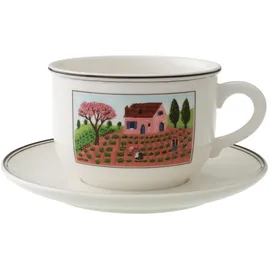 Villeroy & Boch Cappuccinotasse mit Untertasse 0,33 l Bunt