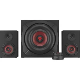 GENESIS Helium 610BT 2.1 Kanäle, 60 W, PC/Laptop, Schwarz, Rot, Holz, Kabelgebunden