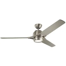Elstead Lighting Zeus 152 cm Deckenventilator Silber