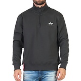 Alpha Industries Half Zip Sweater SL Sweatshirt für Herren Vintage Grey