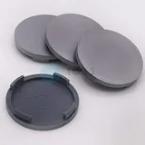 4 x Nabenkappen Nabendeckel Felgendeckel 63,5-61,0 mm - silber