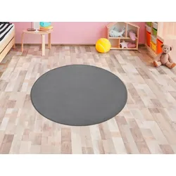 Kinderteppich "SITZKREIS", grau, H:5mm Ø:200cm, Polyamid, PRIMAFLOR-IDEEN IN TEXTIL, Teppiche, Spielteppich ideal im Kinderzimmer