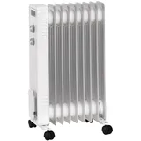 Stahlmann Ölradiator ZR201 weiss Elektroheizung Energiesparend bis 50 qm Fläche Heizung Elektrisch mit Thermostat und 3 Heizstufen Elektrisches Heizgerät, Electric Heater, Watt:2000W