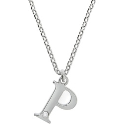 Diamonds by Ellen K. Halskette Silber 925 mit 1x Diamant 0,008ct. Buchstabe P