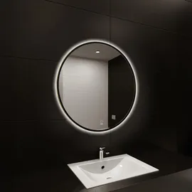 Home Deluxe LED-Spiegel Rund DUBI - Beschlagfrei & Dimmbar|Badezimmerspiegel, Badspiegel mit Beleuchtung, Wandspiegel
